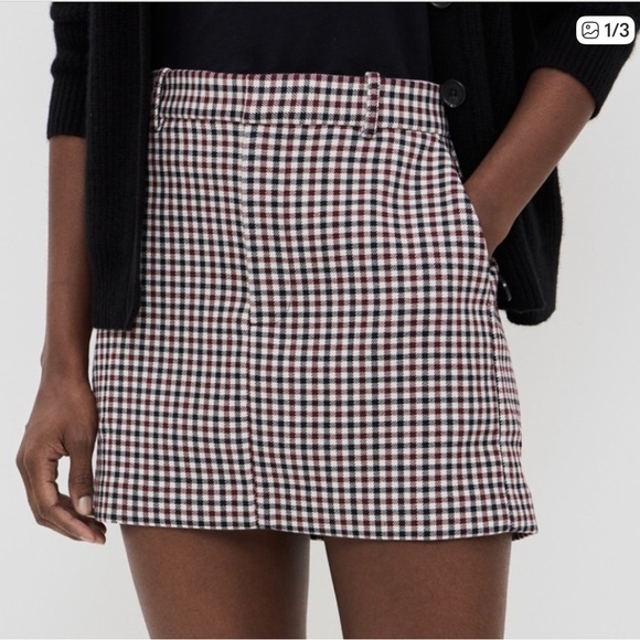 NWT Madewell Plaid Yarn Dyed Miniskirt, 8 - Picture 1 of 16